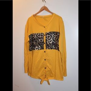 Cheetah Print Tie Boutique Shirt